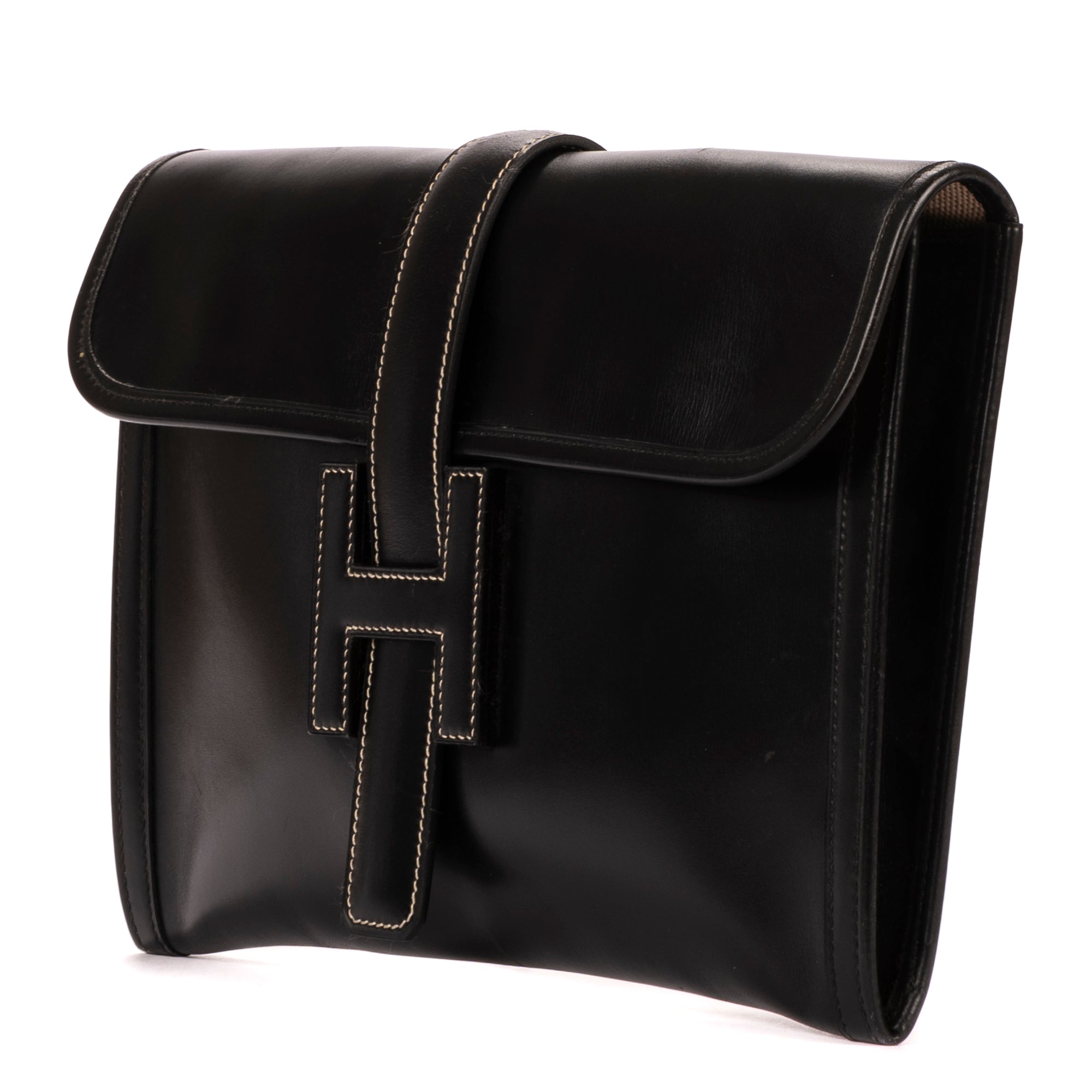 Clutch Jige Clutch Black Box Leather