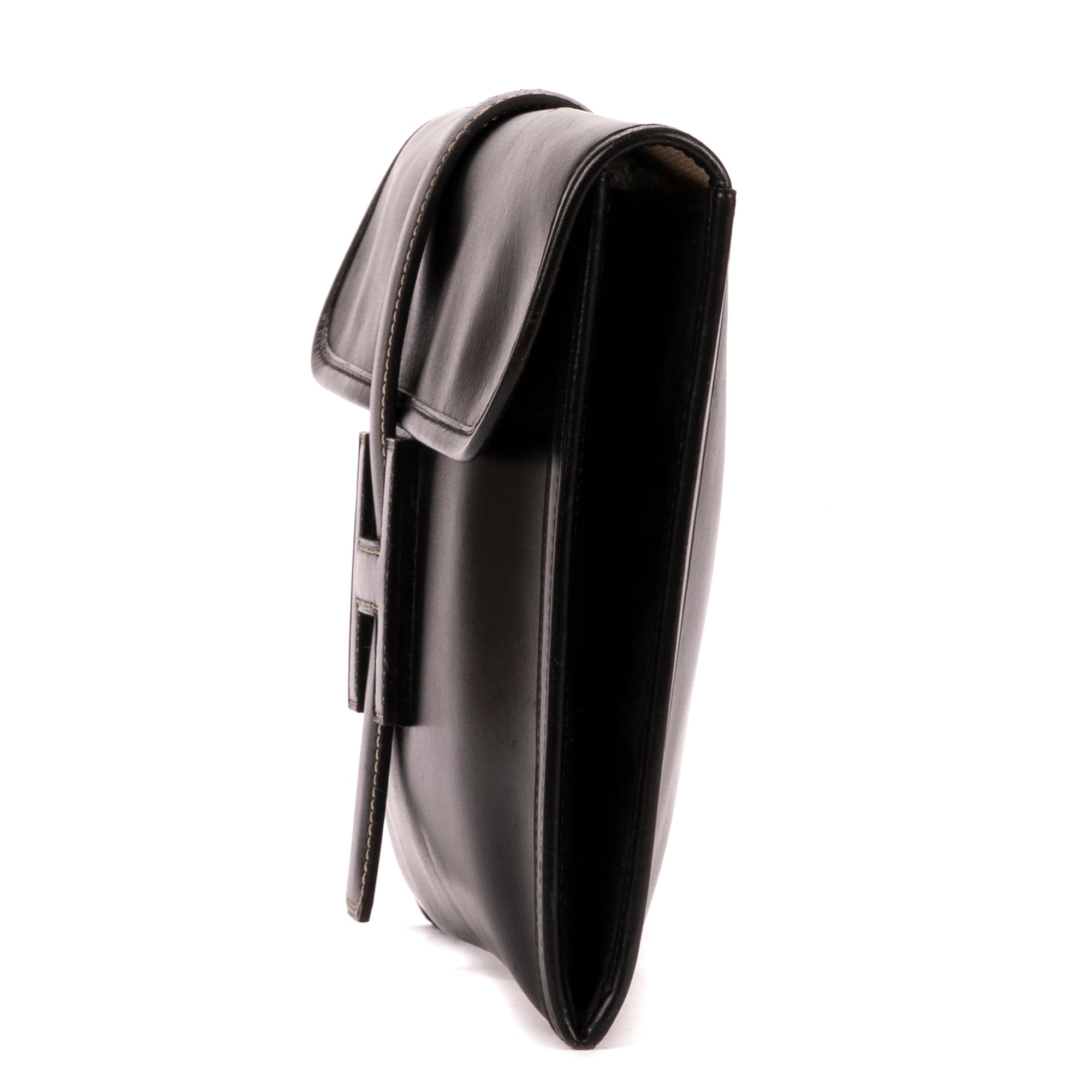 Clutch Jige Clutch Black Box Leather