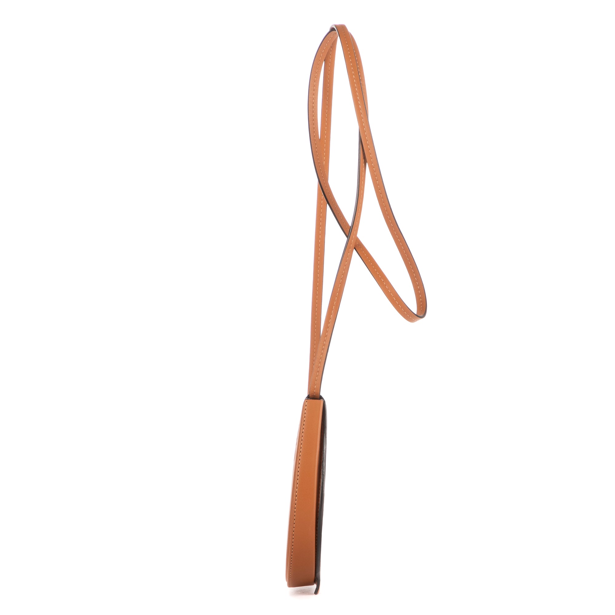 Shoulder Bag Mini Crossbody Pouch Brown Calfskin Leather