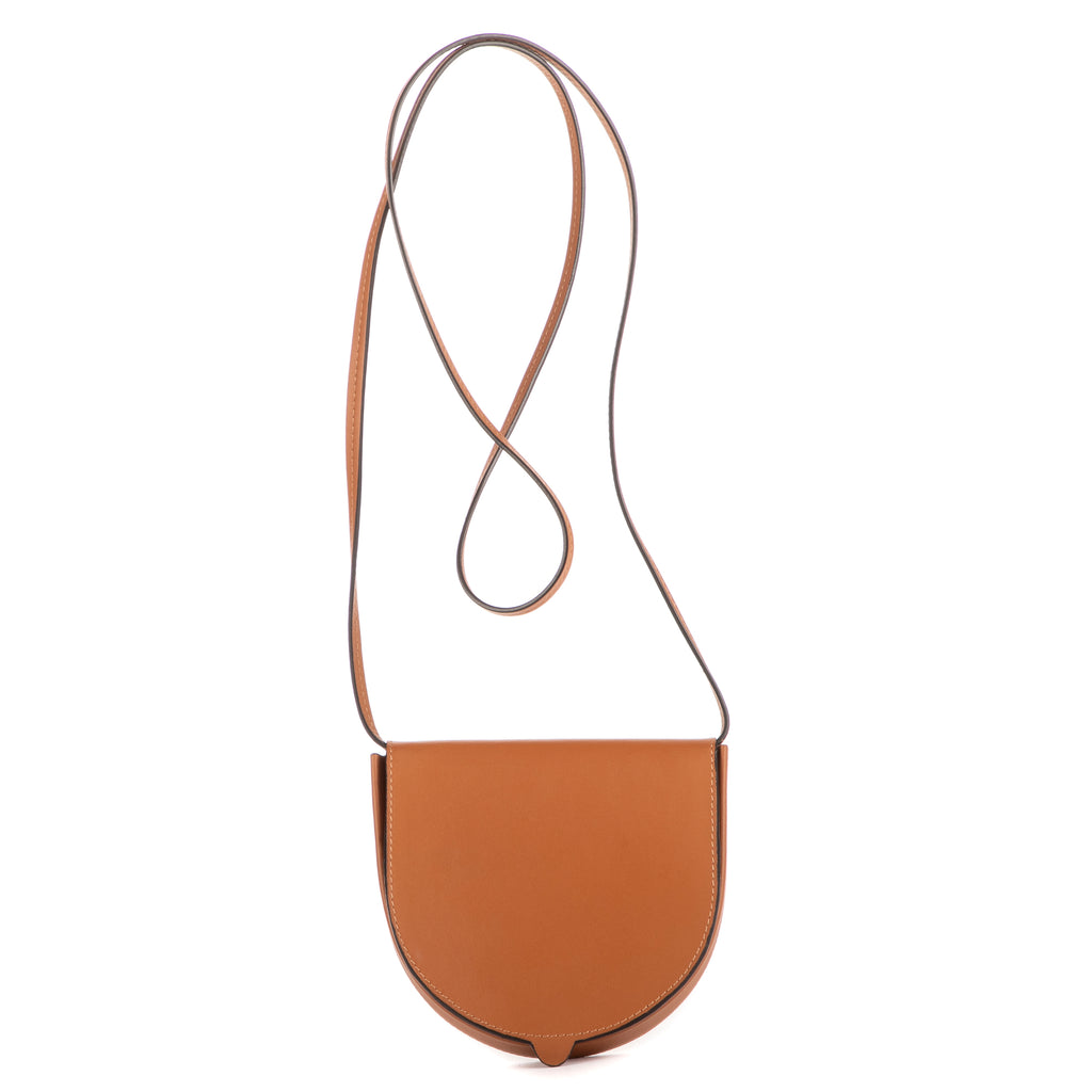 Bolso de Hombro Bandolera Mini de Piel de Becerro Marrón