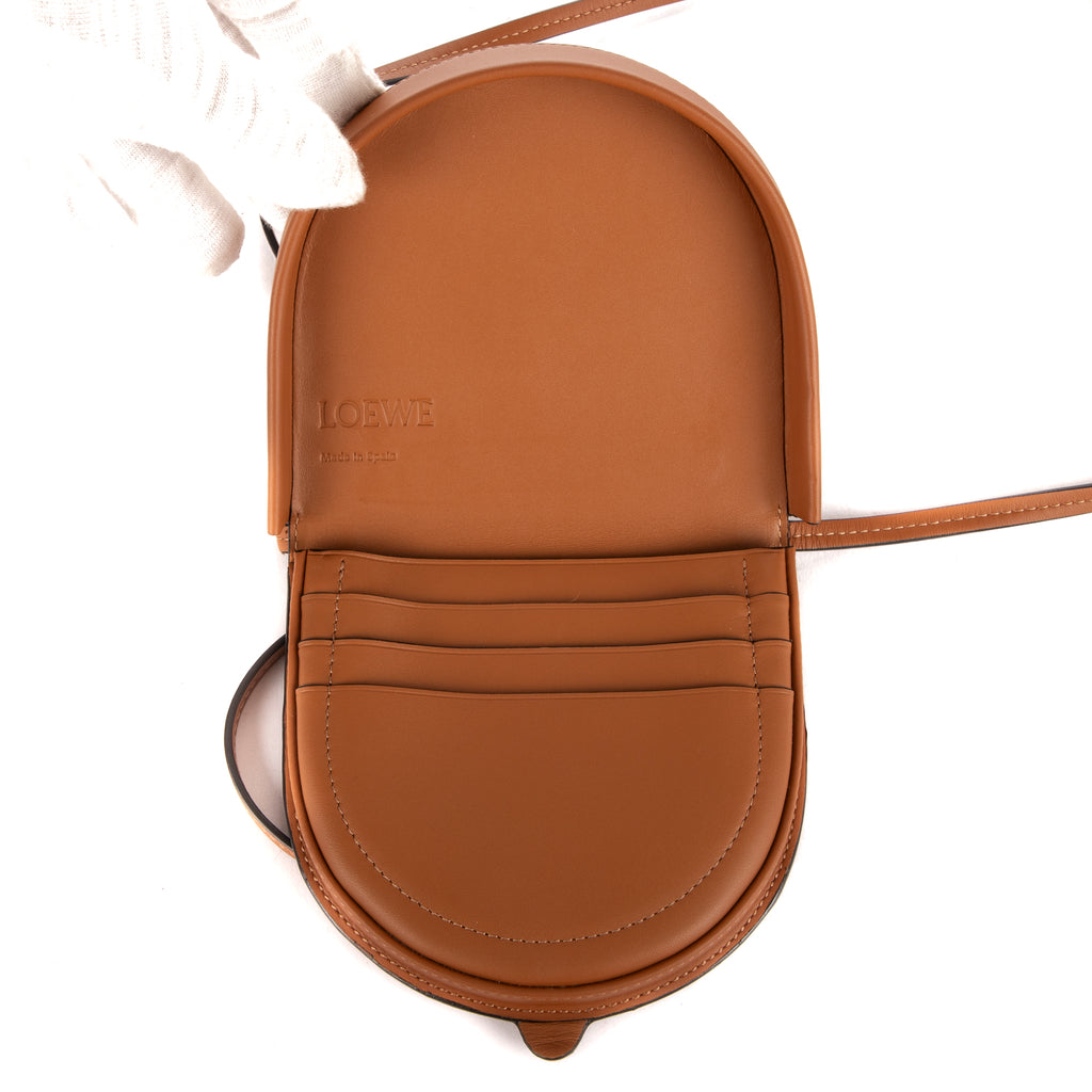 Bolso de Hombro Bandolera Mini de Piel de Becerro Marrón