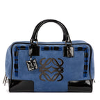 Bolsa de viaje Ed. Ltda. Amazona Boston 36 Cuero gamuza azul/cuero charol