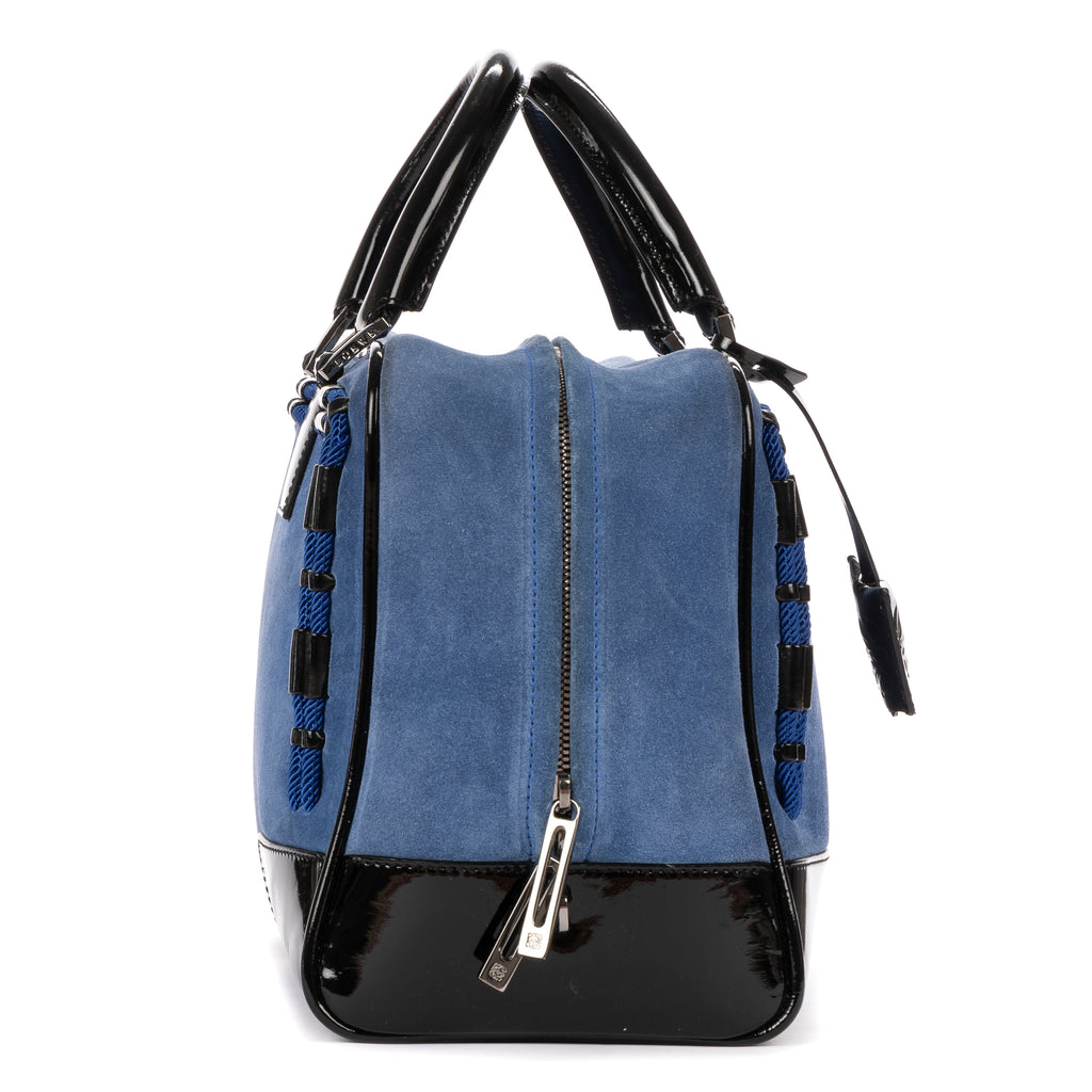 Bolsa de viaje Ed. Ltda. Amazona Boston 36 Cuero gamuza azul/cuero charol