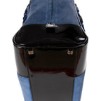 Bolsa de viaje Ed. Ltda. Amazona Boston 36 Cuero gamuza azul/cuero charol