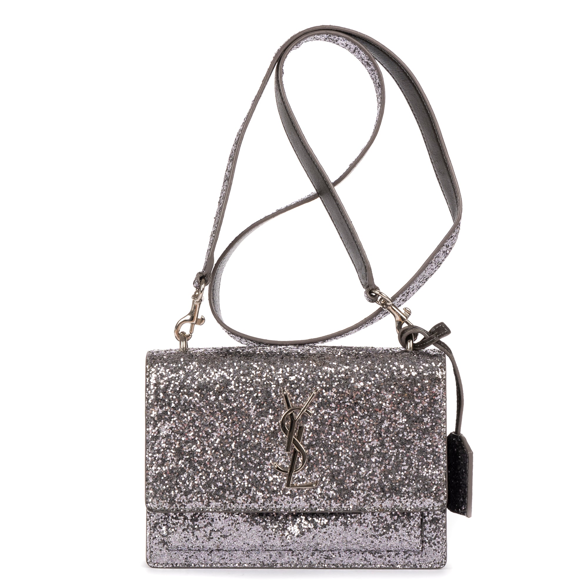 Shoulder Bag Glitter Small Sunset Silver Glitter Canvas