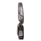 Bolso de hombro con purpurina Pequeño Lona plateada con purpurina efecto atardecer