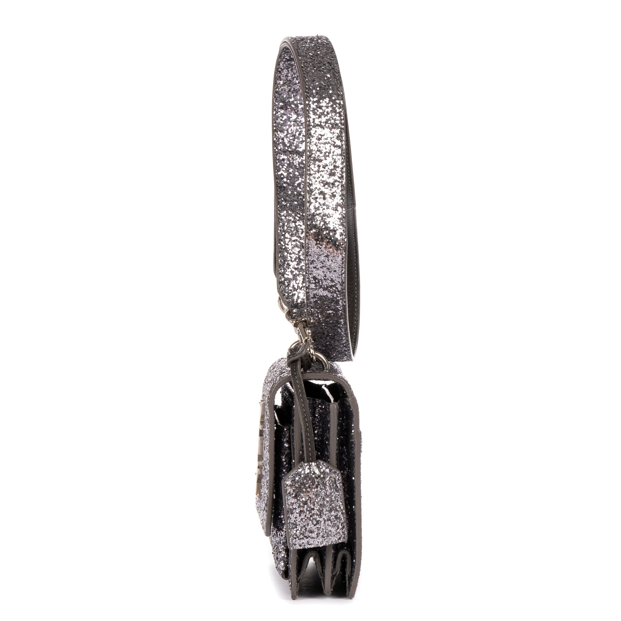 Shoulder Bag Glitter Small Sunset Silver Glitter Canvas