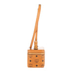 Sac bandoulière Trousse de toilette Crossbody Cognac Visetos Toile Enduite