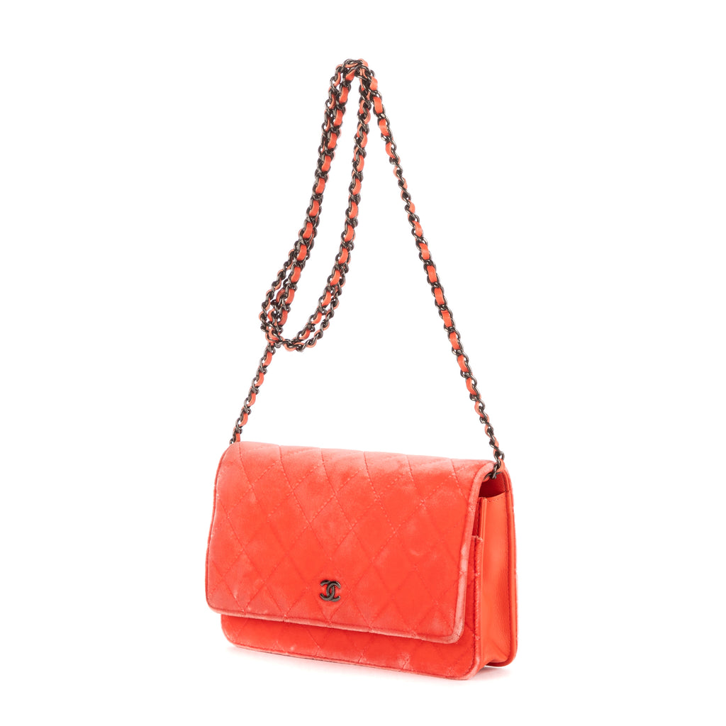 Bolso de Hombro Clásico Atemporal Cartera con Cadena Terciopelo Rosa Lona Acolchada