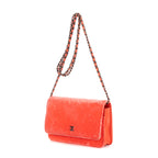 Bolso de Hombro Clásico Atemporal Cartera con Cadena Terciopelo Rosa Lona Acolchada