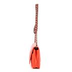 Bolso de Hombro Clásico Atemporal Cartera con Cadena Terciopelo Rosa Lona Acolchada