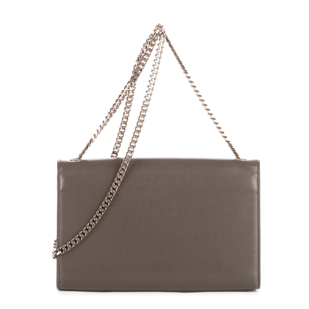 Shoulder Bag Medium Kate Grey Grain de Poudre Leather