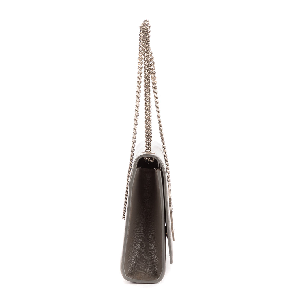 Shoulder Bag Medium Kate Grey Grain de Poudre Leather