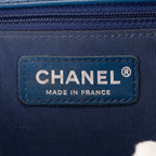 Shoulder Bag Medium Boy Blue Calfskin Quilted Leather with Rubber frame