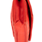 Handbag Wallet on Chain Red Perforated Lambskin Quilted Leather
