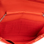 Handbag Wallet on Chain Red Perforated Lambskin Quilted Leather