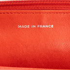 Handbag Wallet on Chain Red Perforated Lambskin Quilted Leather
