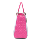 Shoulder Bag Medium Lady Dior Zip PM Pink Cannaged Leather