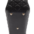 Shoulder Bag Large Lady Dior Zip GM Navy Cannaged Leather
