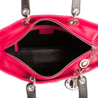 Shoulder Bag Large Lady Dior Zip GM Black Cannaged Leather