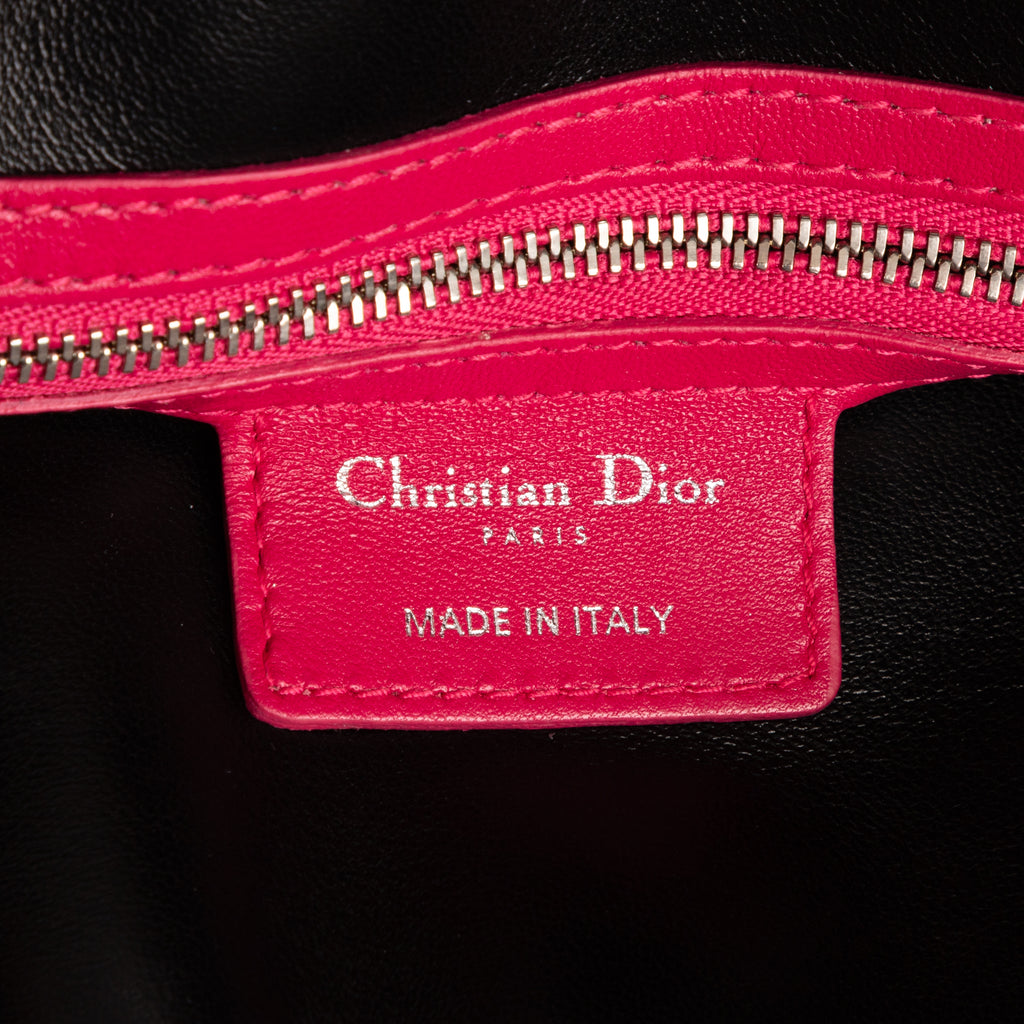 Shoulder Bag Large Lady Dior Zip GM Black Cannaged Leather