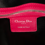Shoulder Bag Large Lady Dior Zip GM Black Cannaged Leather