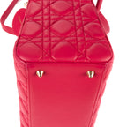 Shoulder Bag Medium Lady-D Pink Cannaged Leather