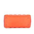 Shoulder Bag Medium Lady-D Orange Cannaged Leather