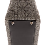 Sac à bandoulière Lady-D moyen en toile de tweed grise