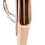 Sac porté épaule Cassandre Enveloppe Chain Wallet Cuir grain de poudre clouté Taupe
