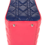 Dior - Sac Lady Dior Moyen à Fermeture Éclair - Rose/Jaune/Bleu Marine