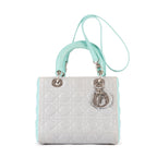 Dior - Zip Lady Dior Moyen - Gris/Turquoise
