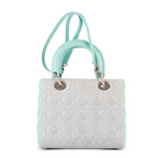 Dior - Zip Lady Dior Moyen - Gris/Turquoise