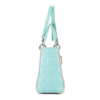 Dior - Zip Lady Dior Moyen - Gris/Turquoise