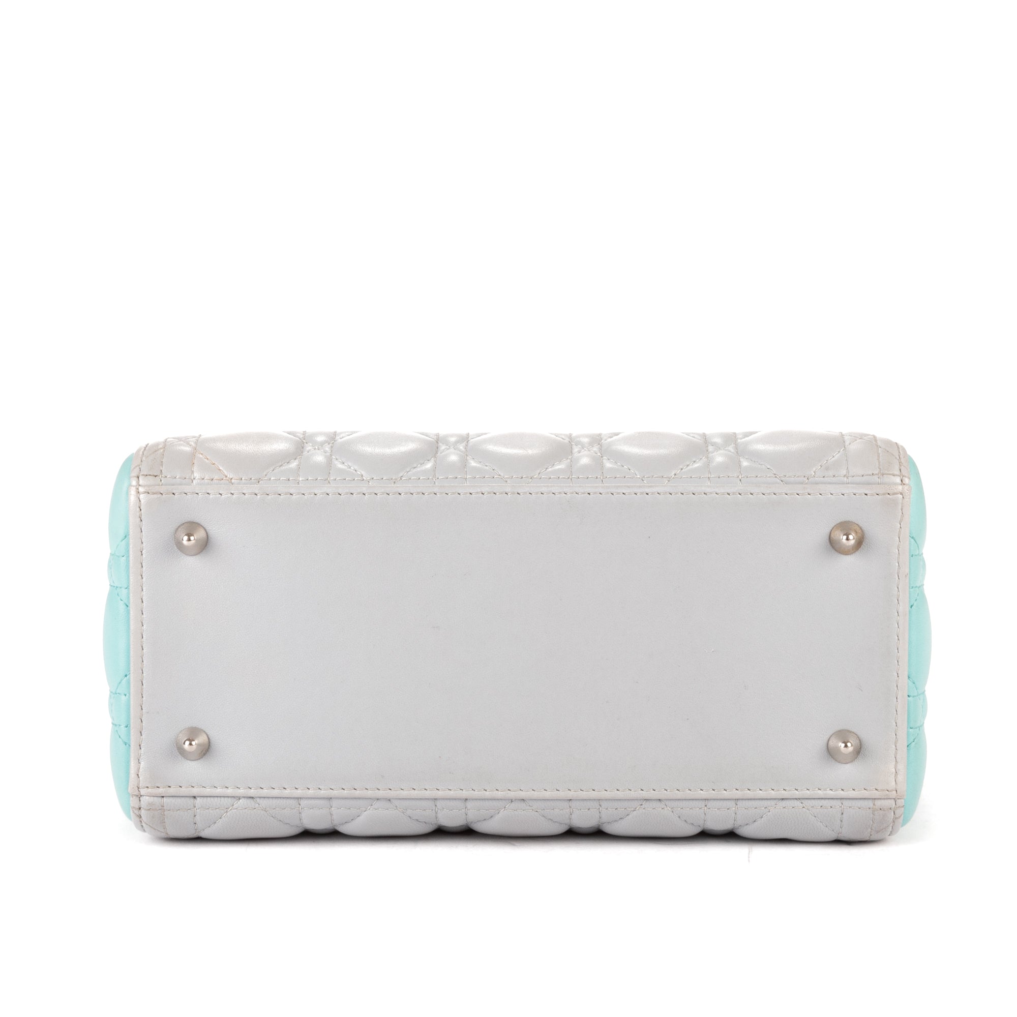 Dior - Zip Lady Dior Moyen - Gris/Turquoise