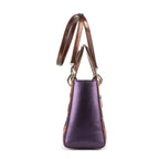 Bolso de hombro mediano Lady Dior con cremallera, piel cannage morada