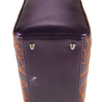 Bolso de hombro mediano Lady Dior con cremallera, piel cannage morada