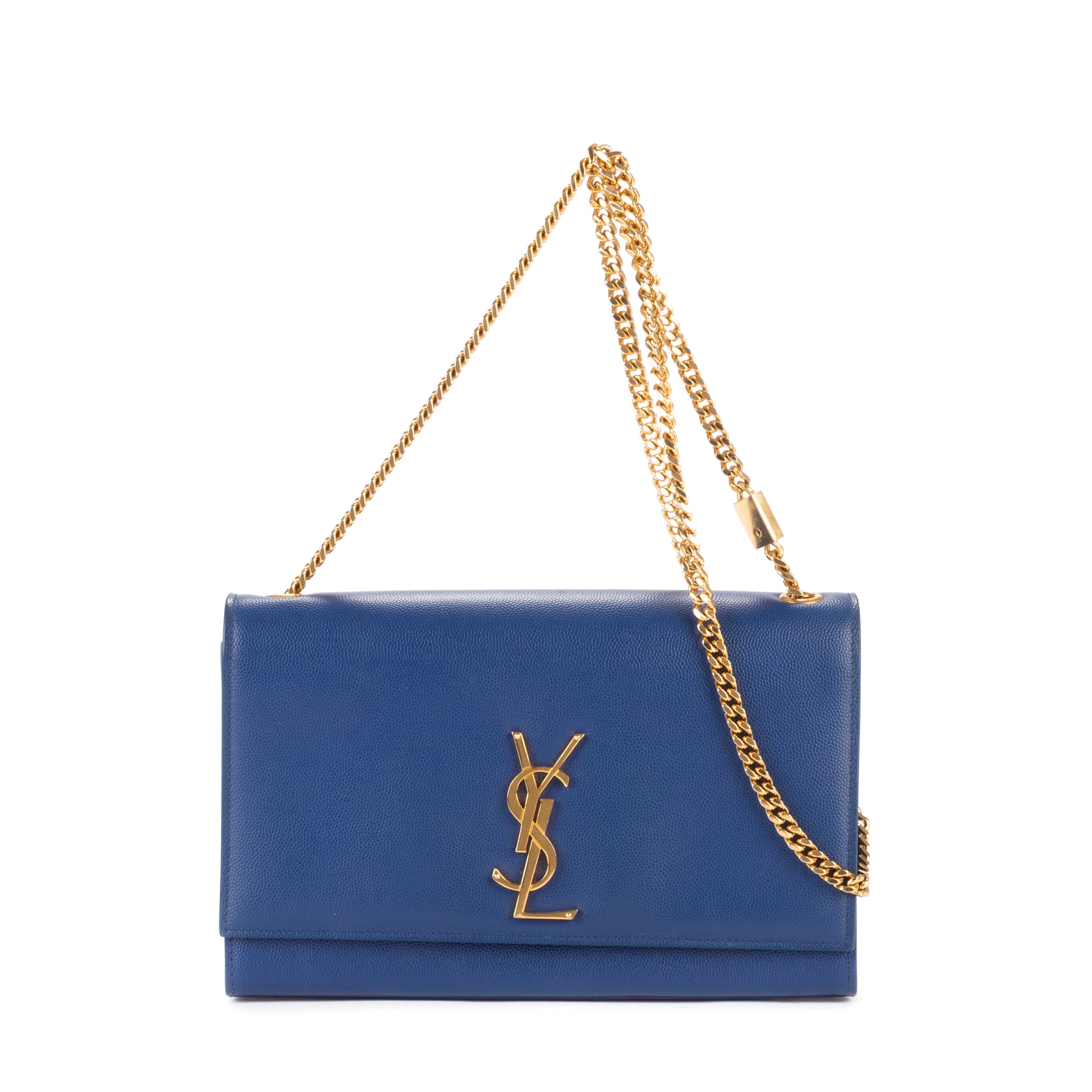 Shoulder Bag Tassel Kate Medium Navy Grain de Poudre Studed Leather