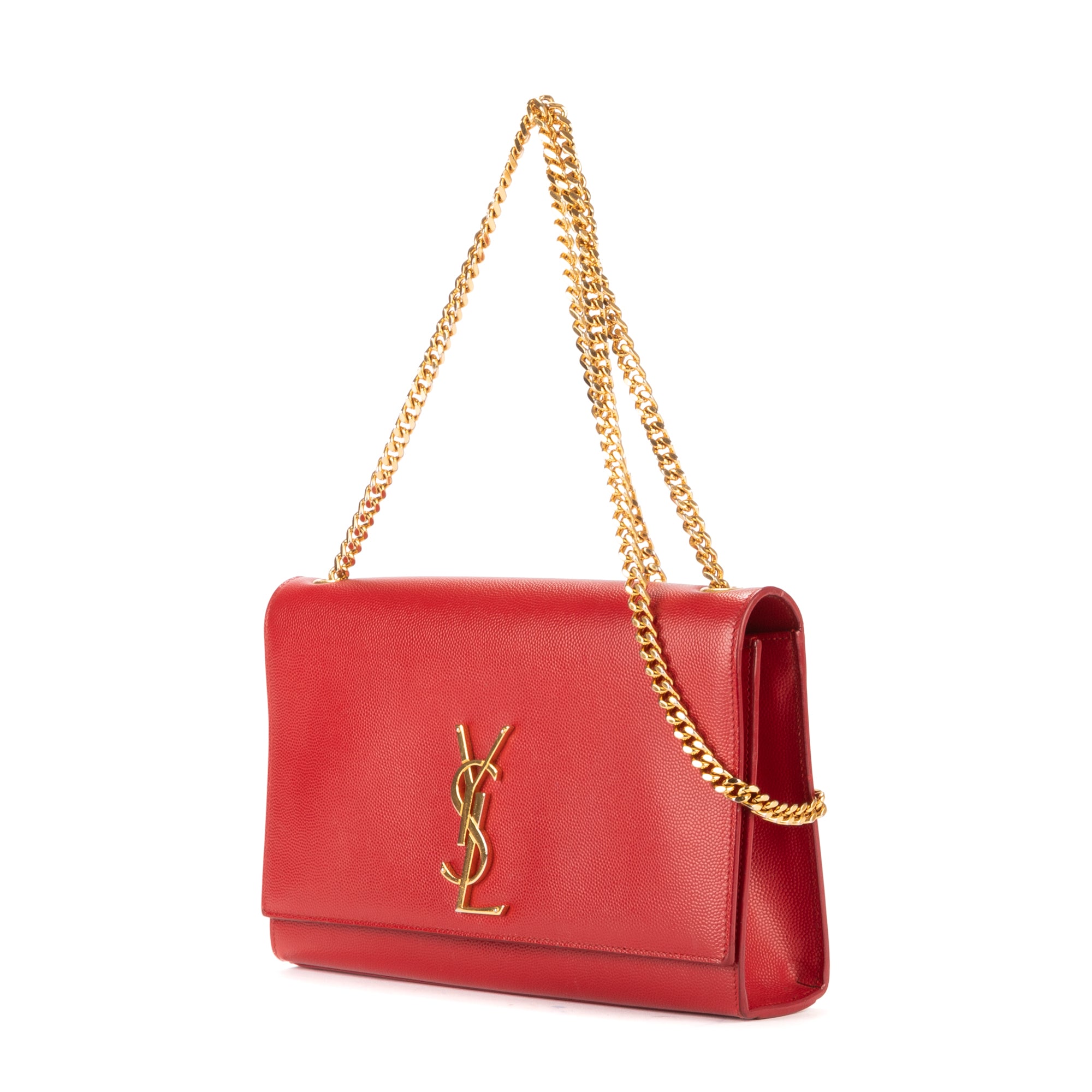 Shoulder Bag Tassel Kate Medium Red Calfskin Leather