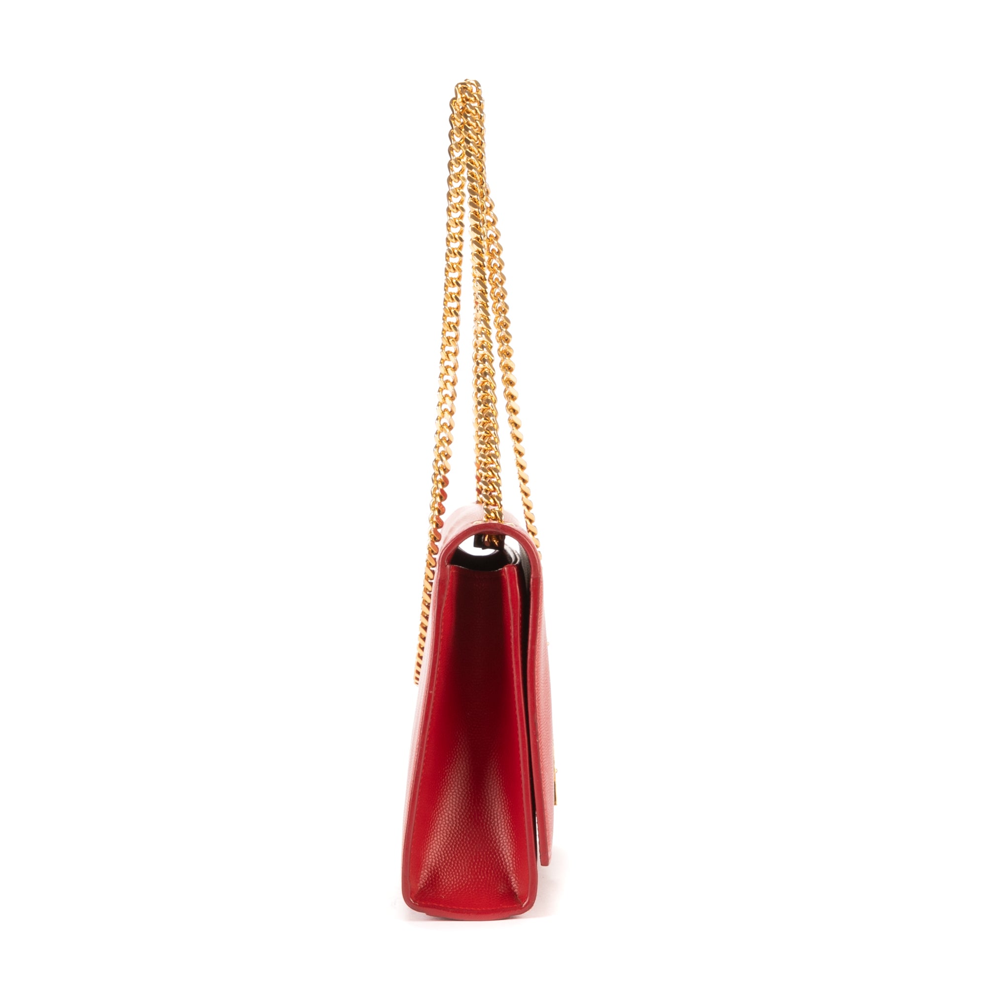 Shoulder Bag Tassel Kate Medium Red Calfskin Leather