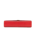 Bolso de hombro Tassel Kate mediano de piel de becerro roja