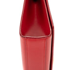Bolso de hombro Tassel Kate mediano de piel de becerro roja