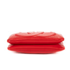 Waist Bag CC Mania Double Zip Wrist Pouch Red Smooth Leather