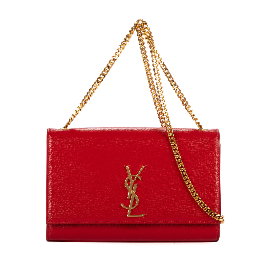 Bolso de hombro Kate mediano de piel rosa Grain de Poudre