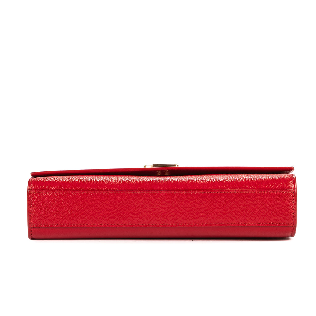 Bolso de hombro Kate mediano de piel rosa Grain de Poudre