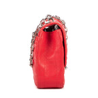 Bolso al hombro Miss Dior mediano de piel Cannage roja