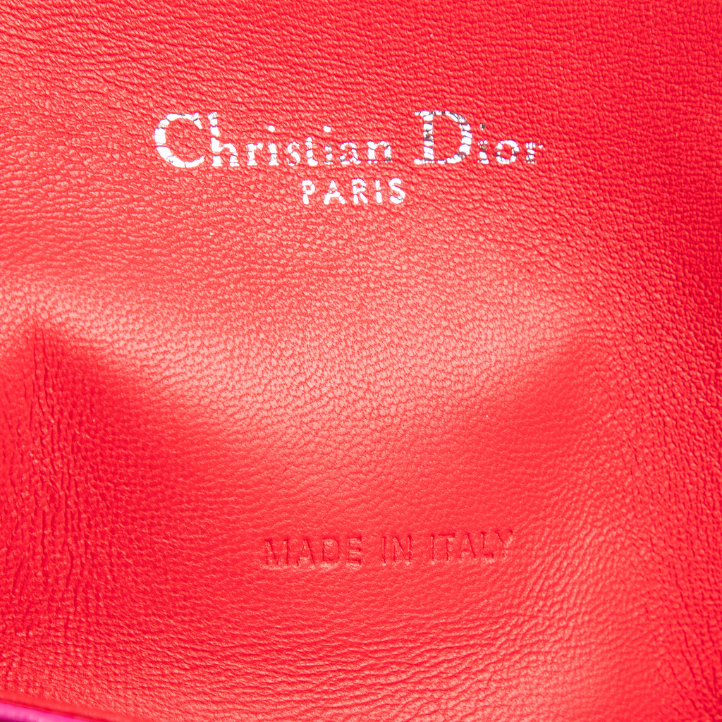 Bolso al hombro Miss Dior mediano de piel Cannage roja