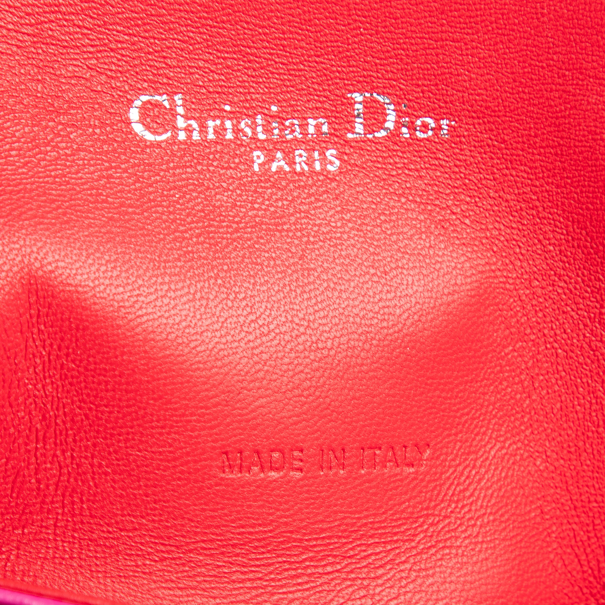 Bolso al hombro Miss Dior mediano de piel Cannage roja