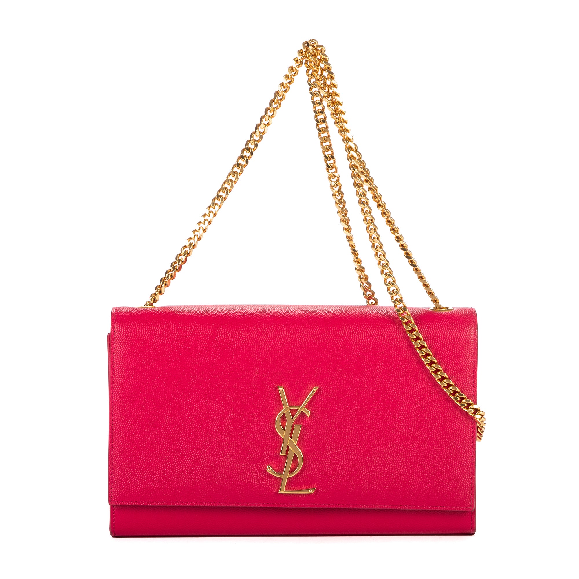 Shoulder Bag Kate Medium Pink Grain de Poudre Leather