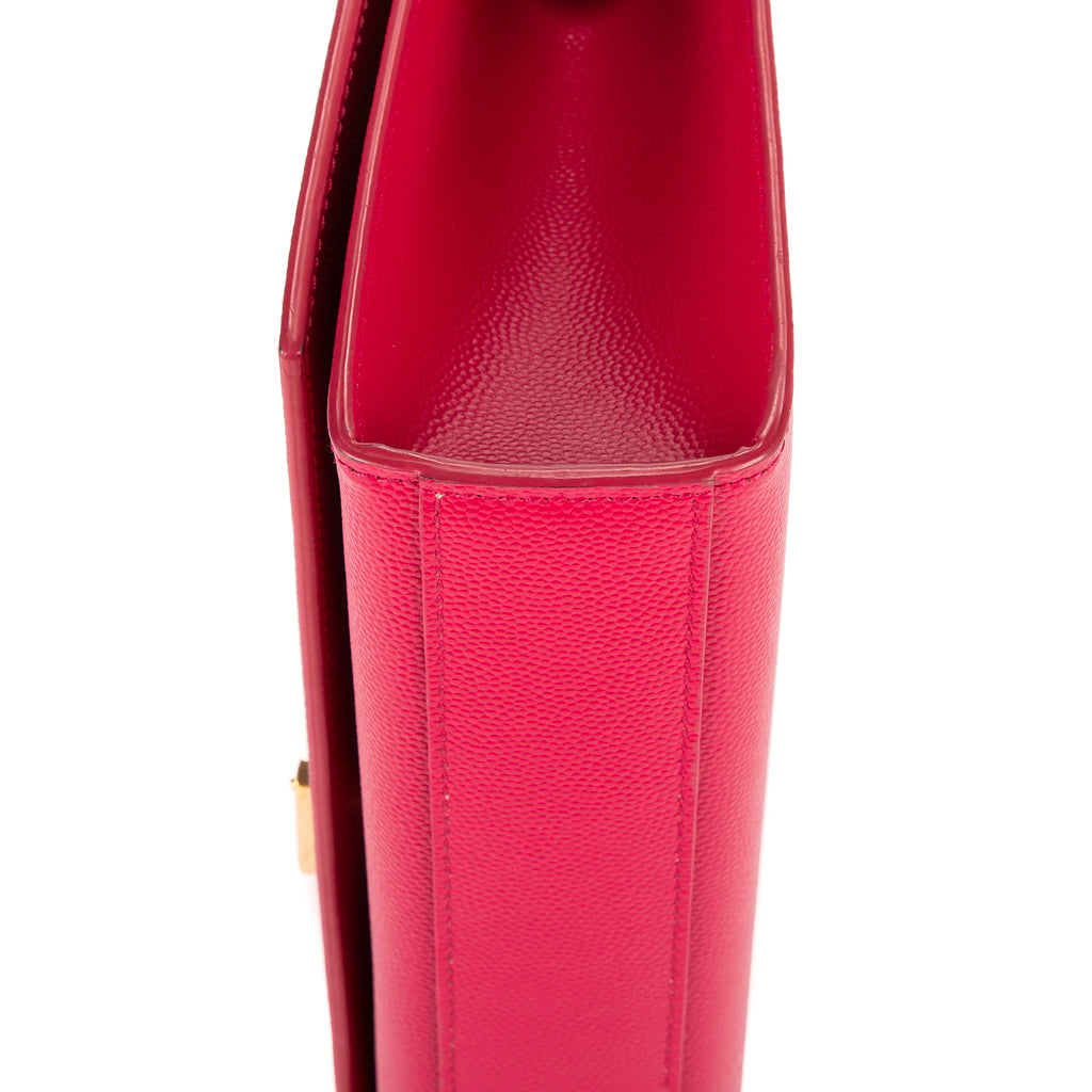 Bolso de Hombro Kate Mediano Piel Grain de Poudre Rosa
